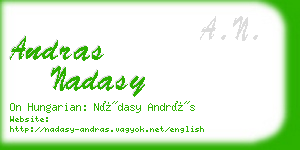andras nadasy business card